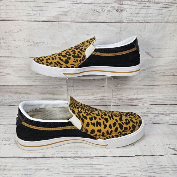 Nike Womens Size 7.5 Court Legacy Slip-On Shoes Leopard Cheetah Print DJ5938-001 - Picture 7 of 8